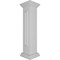 Ekena Millwork 8"W x 40"H End Newel Post with Panel, Peaked Capital & Base Trim (Installation kit included) NWL08X40EPP0B0 - alternate 8